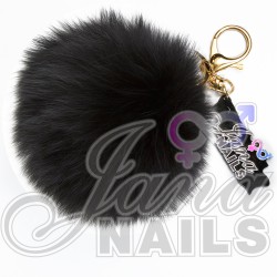 Boule de Fourrure Noire 2